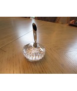 Waterford Crystal Paperweight Pen Holder Round Scalloped Signed 3&quot;w - $47.29 CAD