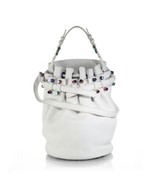 NEW Alexander Wang Pebbled Leather White Iridescent Diego Bucket Bag - M... - £717.15 GBP