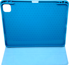 Folding Stand Case for iPad Pro 11 2020/2018  TPU Anti Slip Pencil Holder BLUE image 3