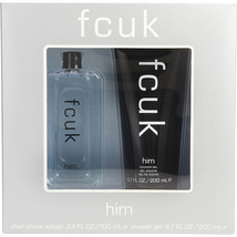 Fcuk By French Connection Aftershave Splash 3.4 Oz &amp; Shower Gel 6.7 Oz - £21.53 GBP