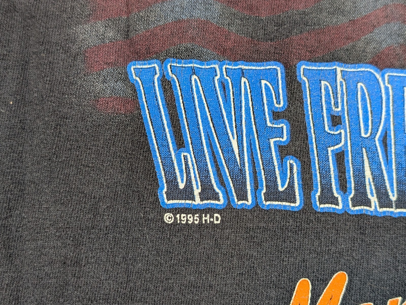 1995 Harley Davidson Manchester NH Single Stitch Black T shirt Live Free or Die Item image 13