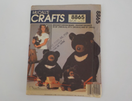 MCCALL&#39;S CRAFTS PATTERN #8865 BROOKE SHIELDS MOON BEARS 3 SZ VINTAGE UNC... - $9.99