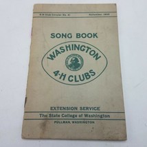 Vintage Novembre 1935 Song Libro Washington Stato 4-H Mazze - $14.48