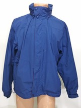 L.L. Bean M Navy Blue Hooded Windbreaker Jacket Double Zipper for Liner - £21.91 GBP