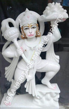 30&quot; Buy Marble Hanuman Lord Statue Online Handmade Art Deocative Hallway... - $26,641.62