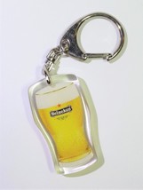 Heineken Beer Glass Shaped Double Sided Acrylic Keychain / Key Ring - New Unused - $15.90