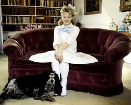 Pollyanna Hayley Mills posing with pet dog 11x14 Photo - £11.76 GBP