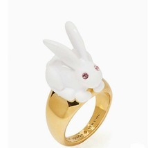 Kate Spade Forest Party Easter Bunny Cocktail Rabbit Statement Ring Novelty - $66.82+