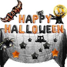 Halloween Balloons Kit Latex Inflatable Foil Balloons Banner Party Decoration - £15.24 GBP