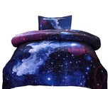 Twin Galaxy Comforter Sets Blanket, 3D Outer Space Themed Bedding, All-S... - $73.99