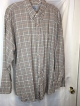 Viyella Mens Houndstooth Plaid Cotton Wool Blend Button Down Collar Shirt XL EUC - £14.70 GBP