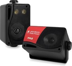 Pyle PLMR24B 3.5" 3-Way Indoor &amp; Outdoor Box Speaker System (Open Box) - $24.29