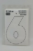 (10-Pk) Hy-Ko Non-Reflective Adhesive Number 6 Weather-Resistant Vinyl 3-In - £7.07 GBP