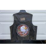Bonus Genuine Leather Vest Size 48 “Fallen Heroes” In Memory Of Our Troo... - $222.74