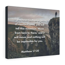  Faith Matthew 17:20 Bible Verse Canvas Christian Wall Art Ready - £60.74 GBP+