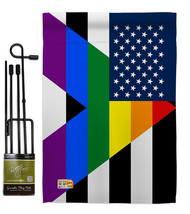 US Straight Allies For Equality - Impressions Decorative Metal Garden Pole Flag  - £23.56 GBP