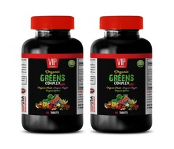 dietary fiber supplement - ORGANIC GREENS COMPLEX - produce digestive enzymes 2B - £22.38 GBP