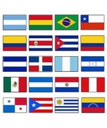 Latin America 3x5 Flag Set of 20 Country Countries Polyester Flags grommets - $1,501.83 MXN