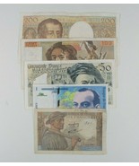 France 5-Notes Francs Set // Mineur Delacroix Delatour Montesquieu Saint... - $67.91 CAD