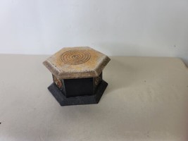 Treasure Box Spiral Symbol  Hand Crafted Indonesia 6 Sides 3.5 x 2 Inches - £11.94 GBP