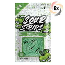 6x Bags Sour Strips New Green Apple Flavored Candy | 3.4oz | Fast Shipping - £25.89 GBP