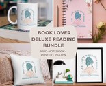Just a Girl Who Loves Books Gift Bundle – Mug Poster Notebook Pillow Deluxe Box - $56.99