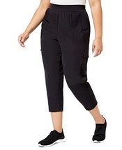 MSRP $65 Ideology Women&#39;s Recycled Woven Cargo Pants Noir Size 2X - £35.52 GBP