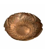 Vintage Gregorian Copper Bowl Hammered Scalloped  Large 10” Diameter 3” ... - £11.61 GBP