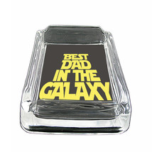 Dad Father&#39;s Day D5 Glass Square Ashtray 4&quot; x 3&quot; Smoking Cigarette Bar - £39.52 GBP