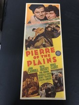 Pierre Of The Plains Original Insert Movie Poster 1942 John Carroll - £59.51 GBP