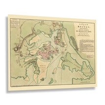 1776 A Plan of Boston and Its Environs Map Wall Art Print Poster - £31.96 GBP+