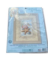 Dimensions 6956 Seashells 2003 Counted Cross Stitch Kit Matted Accents VTG - $7.00