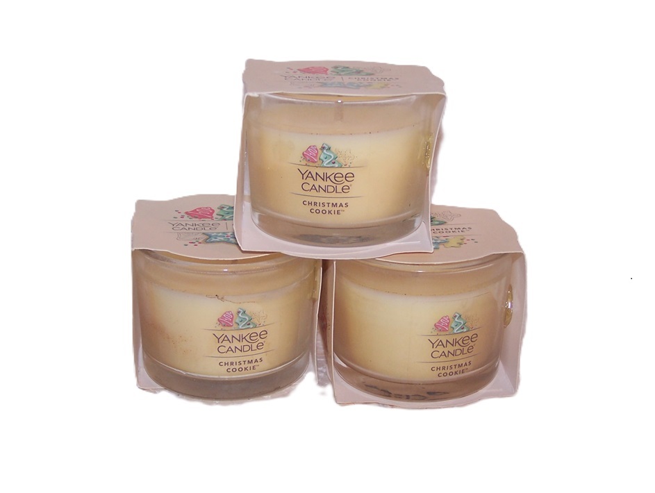 Yankee Candle Christmas Cookie Mini Scented Candle 1.3 oz Lot of 3