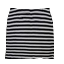 Horizontal Stripe Black White Skirt XL 18 Inch Waist Midi Knee Length - £6.85 GBP