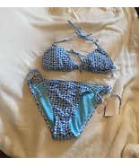 NWT By the Sea Blue and White Seashell Print Bikini XL - £16.34 GBP