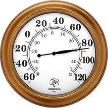 15.3&quot; New Premium Wall Thermometer Indoor Outdoor Large Decorative (Upgraded Acc - £52.06 GBP