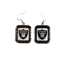 Las Vegas Raiders NFL Polka Dot Style Dangle Earrings - £13.85 GBP