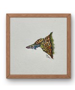 Original Hand painted Miniature Watercolor Painting of a Tiny Colorful Fish - $35.64