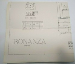 Bonanza Pinball Machine Schematic Wiring Diagram Original 1964 Vintage - £24.71 GBP