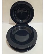 Ralph Lauren Italy Solid Cobalt Blue Navy Set Classic Flat Rim Soup Bowl... - $71.24
