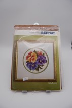 Bernat Counted Cross Stitch Kit - "Pansy Bouquet" H04054 UNSTITCHED - $14.20