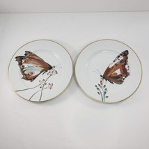 Fitz And Floyd Cho-Cho Butterfly Plates Salad Dessert Set of 2 #158 - $39.99