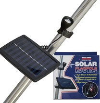 Micro Solar Light Black LED Flagpole Light Up to 8 Hours of Illumination Adjusta - £57.19 GBP