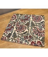 Pottery Barn Mia Block Print Zip Throw Pillow Cover 18&quot; x 18&quot; Red Blue F... - $29.69