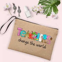 I&#39;m a teacher Print Gift for Teacher Makeup bag Cosmetic Purse Teacher Pouch Zip - £44.94 GBP