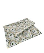 Martha Stewart Shamrock Rainbow Tablecloth St Patrick’s Day Green Gold Linen Ble - $18.90