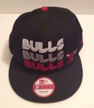 Chicago Bulls New Era Tri-Logo Snap Back Hat Hardwood Classics M-L Windy City - £23.90 GBP