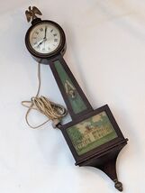 Antique Seth Thomas Banjo Mansfield Horloge Washington MT Vernon Bois Tr... - $197.48