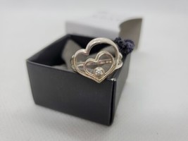 AVON Sterling Silver Hearts Intertwined Motherly Love Ring w/CZ Accent  Size 8 - £11.87 GBP
