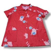 Vintage Lind Clare Top Size Medium Vintage Shirt Button Up Shirt Floral ... - £22.86 GBP